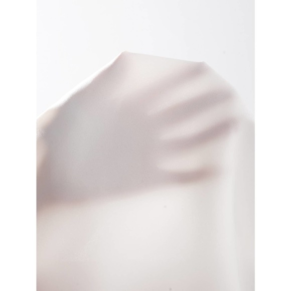 boho Backless Knot Flutter Sleeve Contrast Guipure Lace Ruffle Dress white - Picture 6 of 6